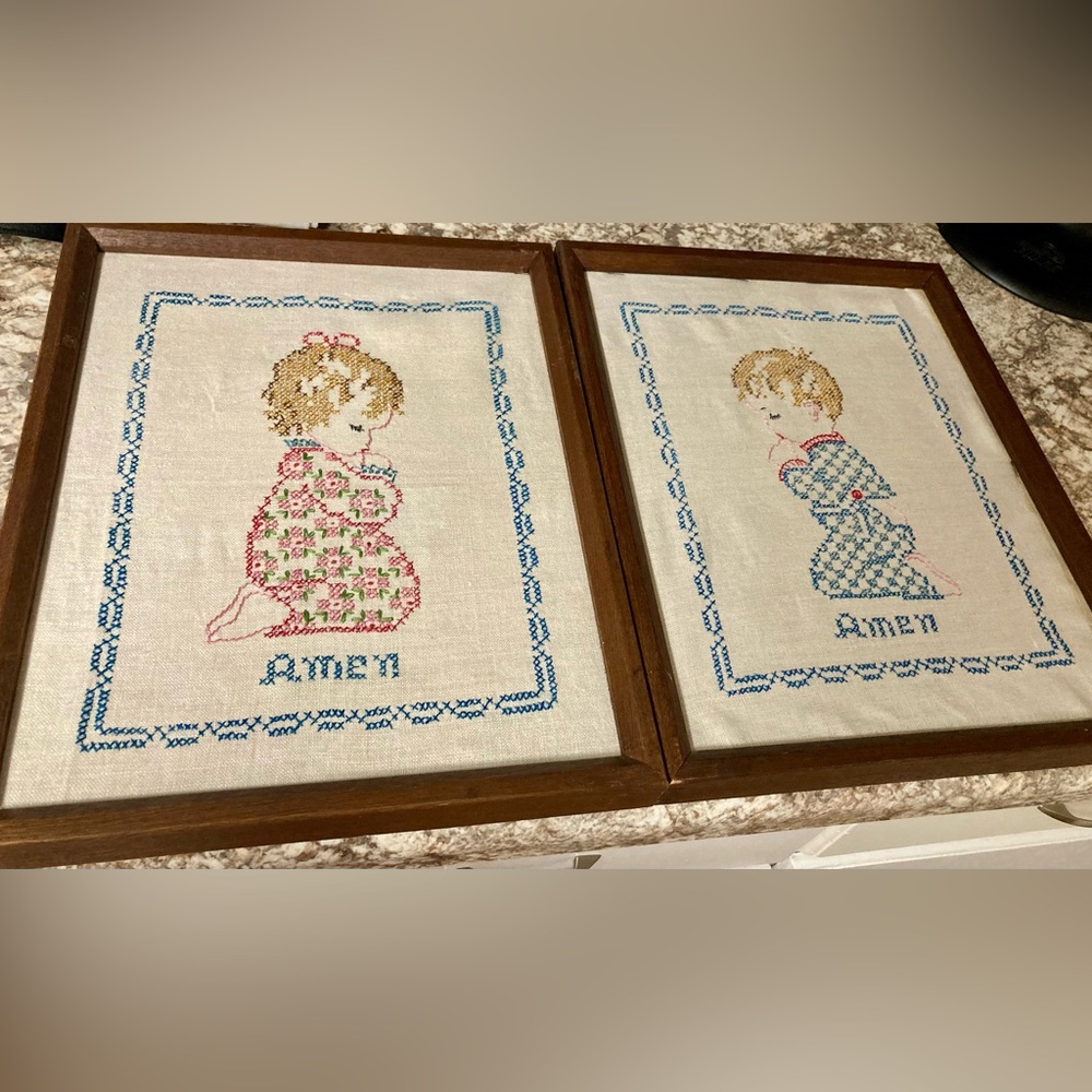 Vintage Cross Stitch of A Child’s Prayer